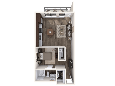 The Wall Street Lofts in Midland, Texas L2 Floor Plan